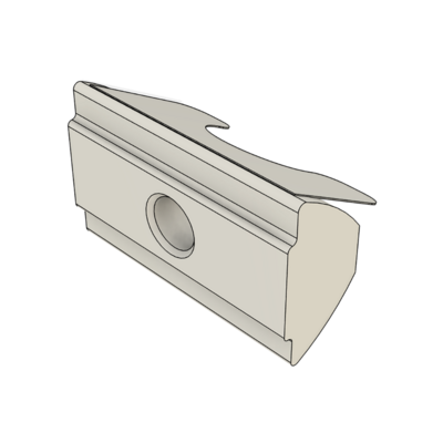 MODULAR SOLUTIONS ZINC PLATED FASTENER<br>M5 LONG RECTANGLE NUT W/POSITION FIX